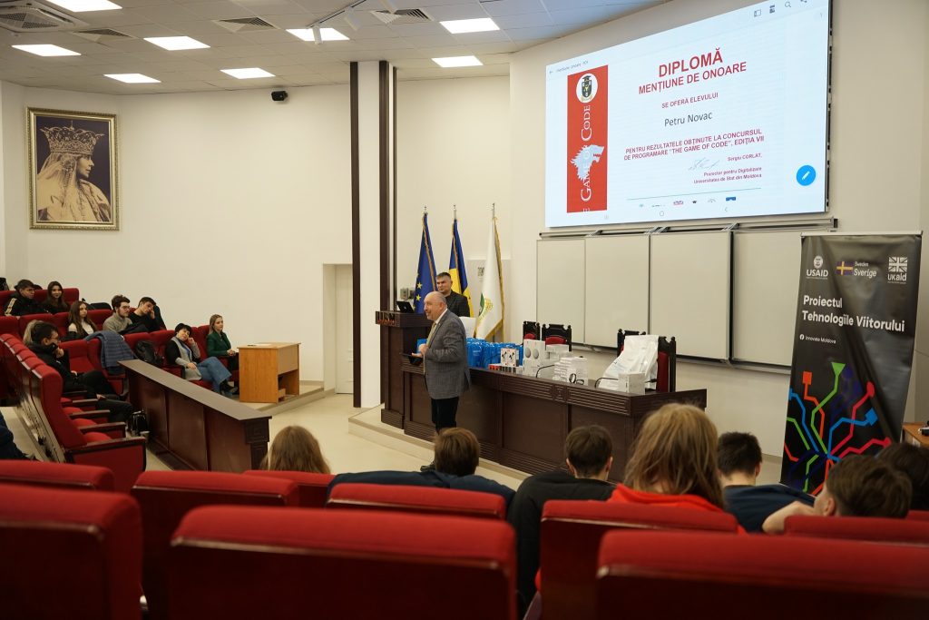 La USM a avut loc festivitatea de premiere a câștigătorilor concursului „The Game of Code”, ediția VII – a, „The Day After Christmas”
