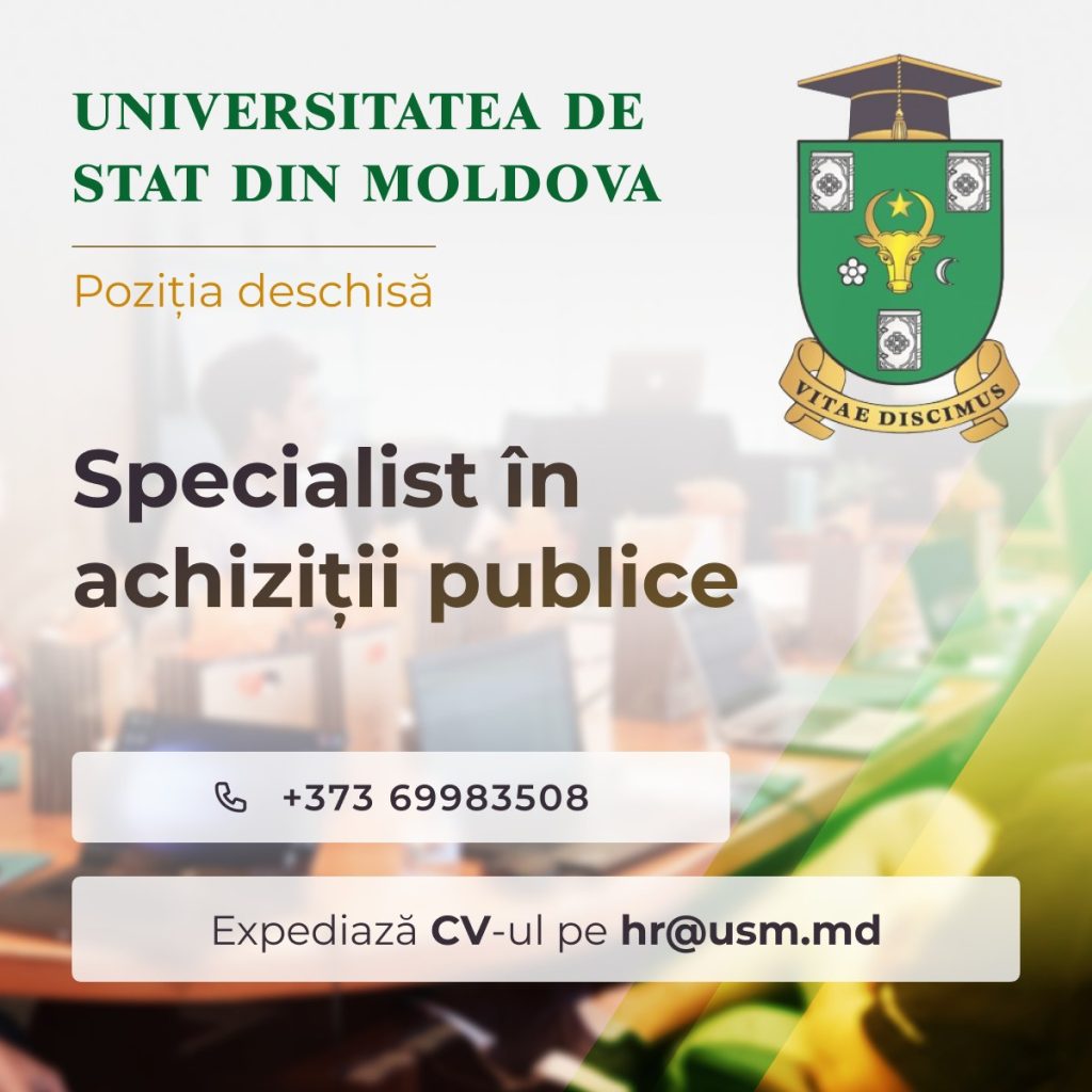Anunț de angajare la USM