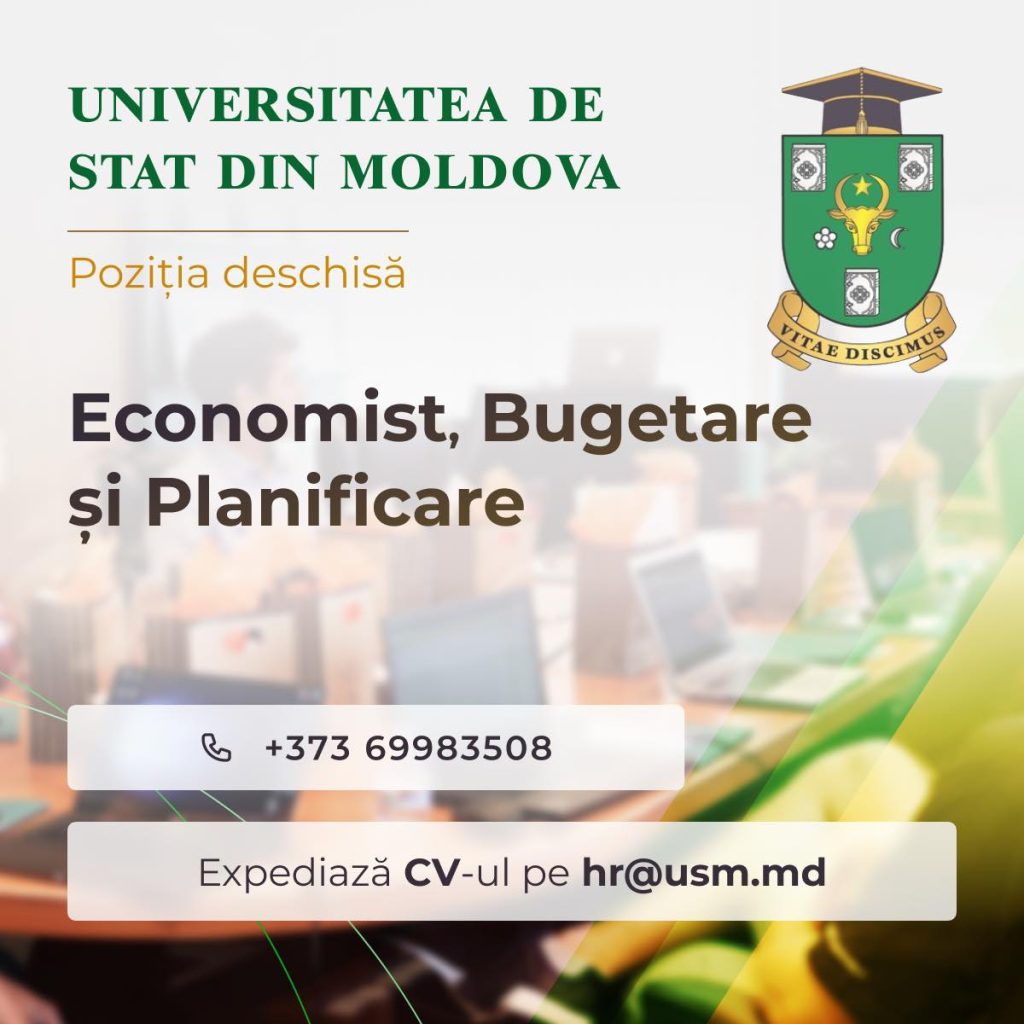 Anunț de angajare la USM