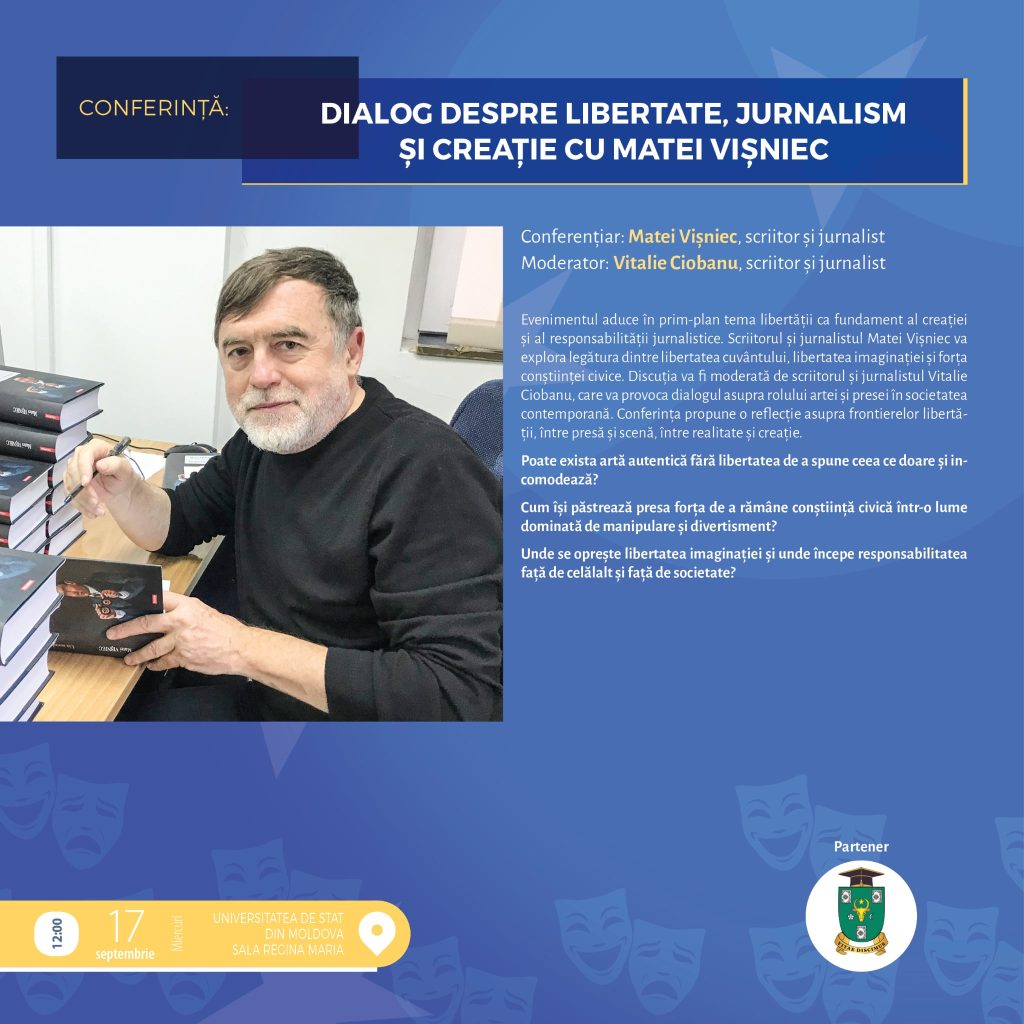 Invitație la Conferința „Dialog despre libertate, jurnalism și creație”