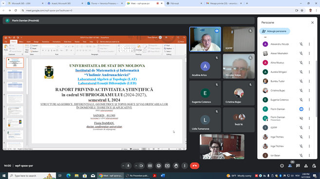 La USM au avut loc audieri publice a Rapoartelor de activitate științifică pentru semestrul I al anului 2024