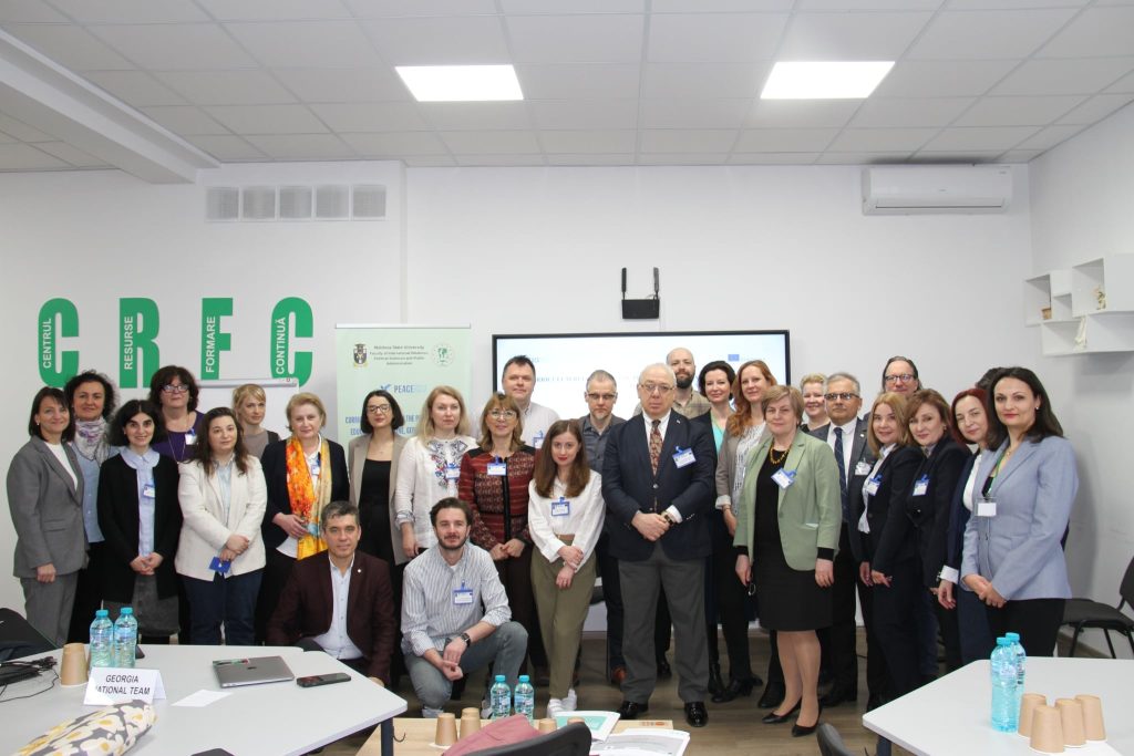 Consorțiul proiectului internațional „PeaceEdu – Reforma curriculumului pentru promovarea educației pentru pace în Ucraina, Georgia și Moldova” – reunit la USM