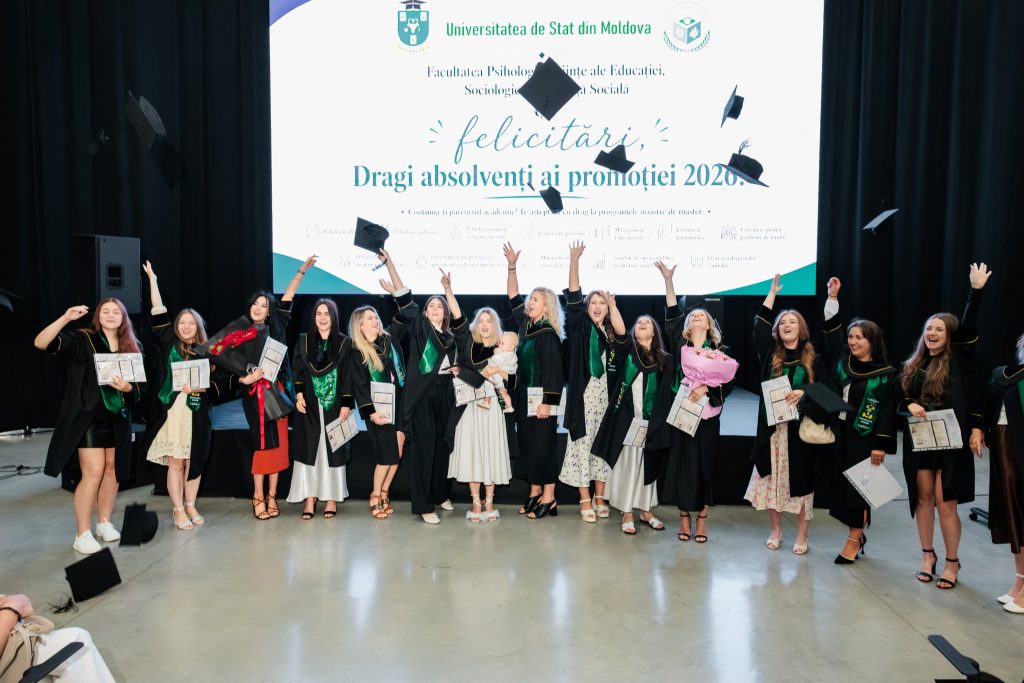 Promoția 2026 – un nou început pentru absolvenții Facultății de Psihologie, Științe ale Educației, Sociologie și Asistență Socială a USM