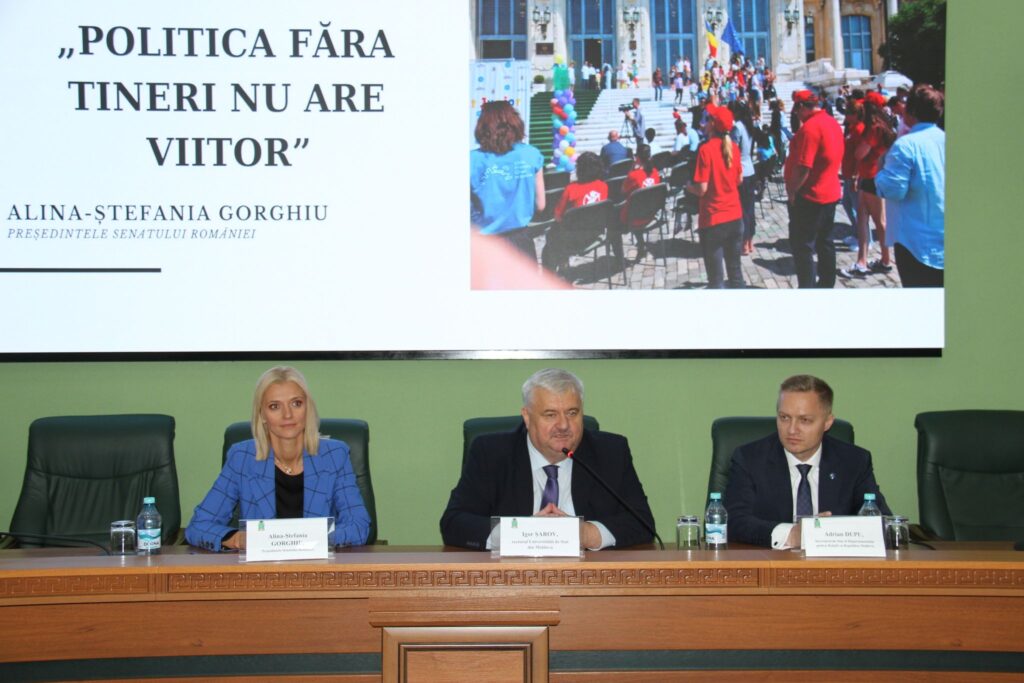 Președintele Senatului României, Alina-Ștefania GORGHIU – în dialog cu studenții Facultății Relații Internaționale și Științe Politice a USM