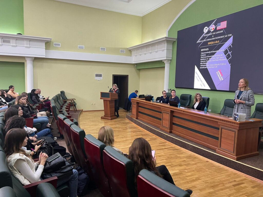 CURSUL DE JURNALISM ECONOMIC A FOST LANSAT LA FACULTATEA DE JURNALISM ȘI ȘTIINȚE ALE COMUNICĂRII, USM