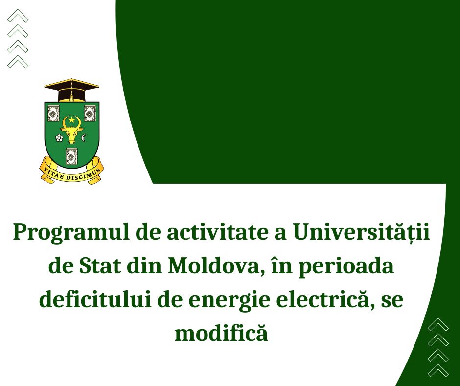 Programul de activitate a USM, în perioada deficitului de energie electrică, se modifică