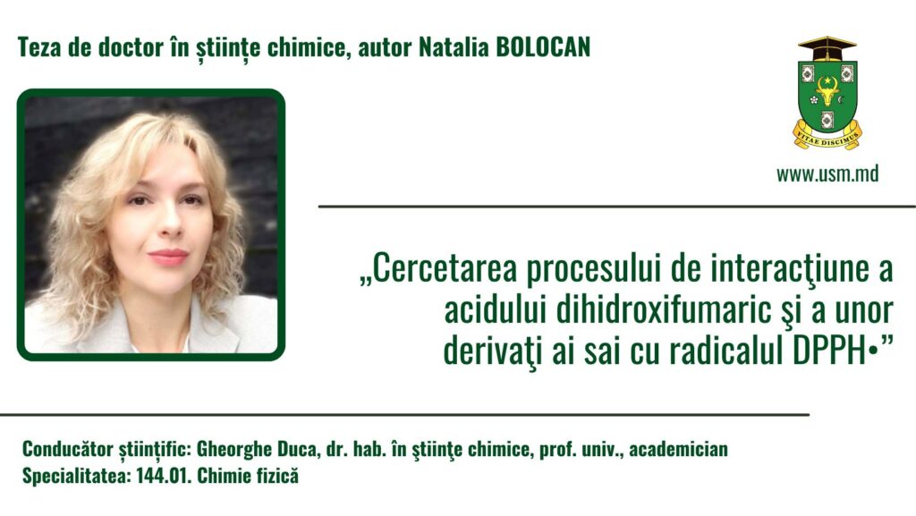 AVIZ Privind susținerea tezei de doctor în ştiinţe chimice