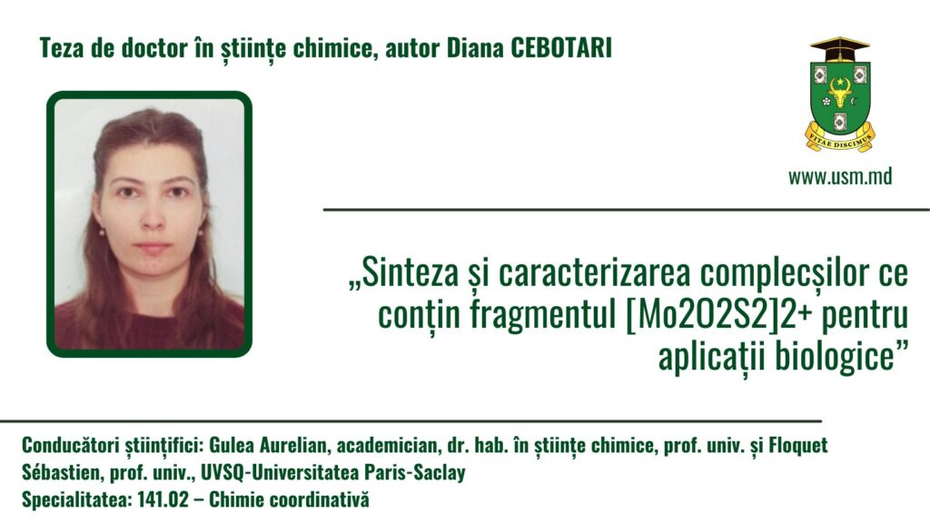 Aviz privind susținerea tezei de doctor în științe chimice