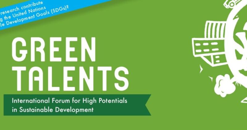 Invitație de participare la concursul Green Talents – International Forum for High Potentials in Sustainable Development