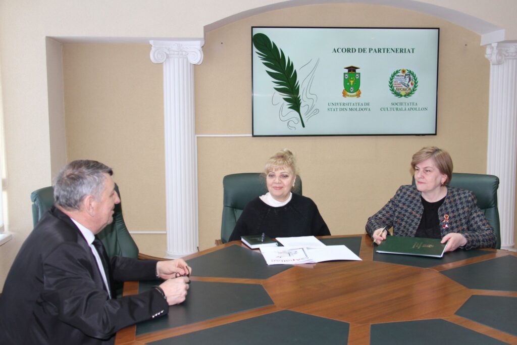 Acord de parteneriat dintre Universitatea de Stat din Moldova și Societatea Culturală Apollon, România