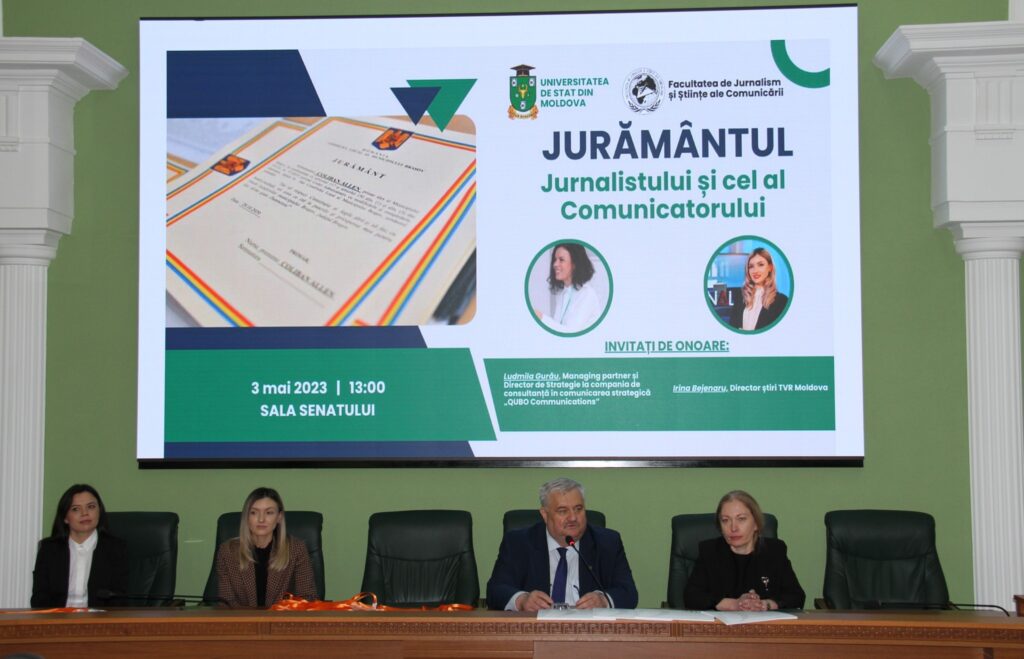 Studenții Facultății de Jurnalism și Științe ale Comunicării a Universității de Stat din Moldova au depus jurământul profesional