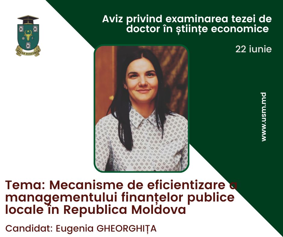 AVIZ PRIVIND EXAMINAREA TEZEI DE DOCTOR ÎN ȘTIINȚE ECONOMICE