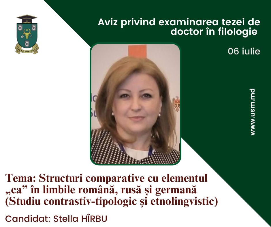 AVIZ PRIVIND EXAMINAREA TEZEI DE DOCTOR ÎN FILOLOGIE