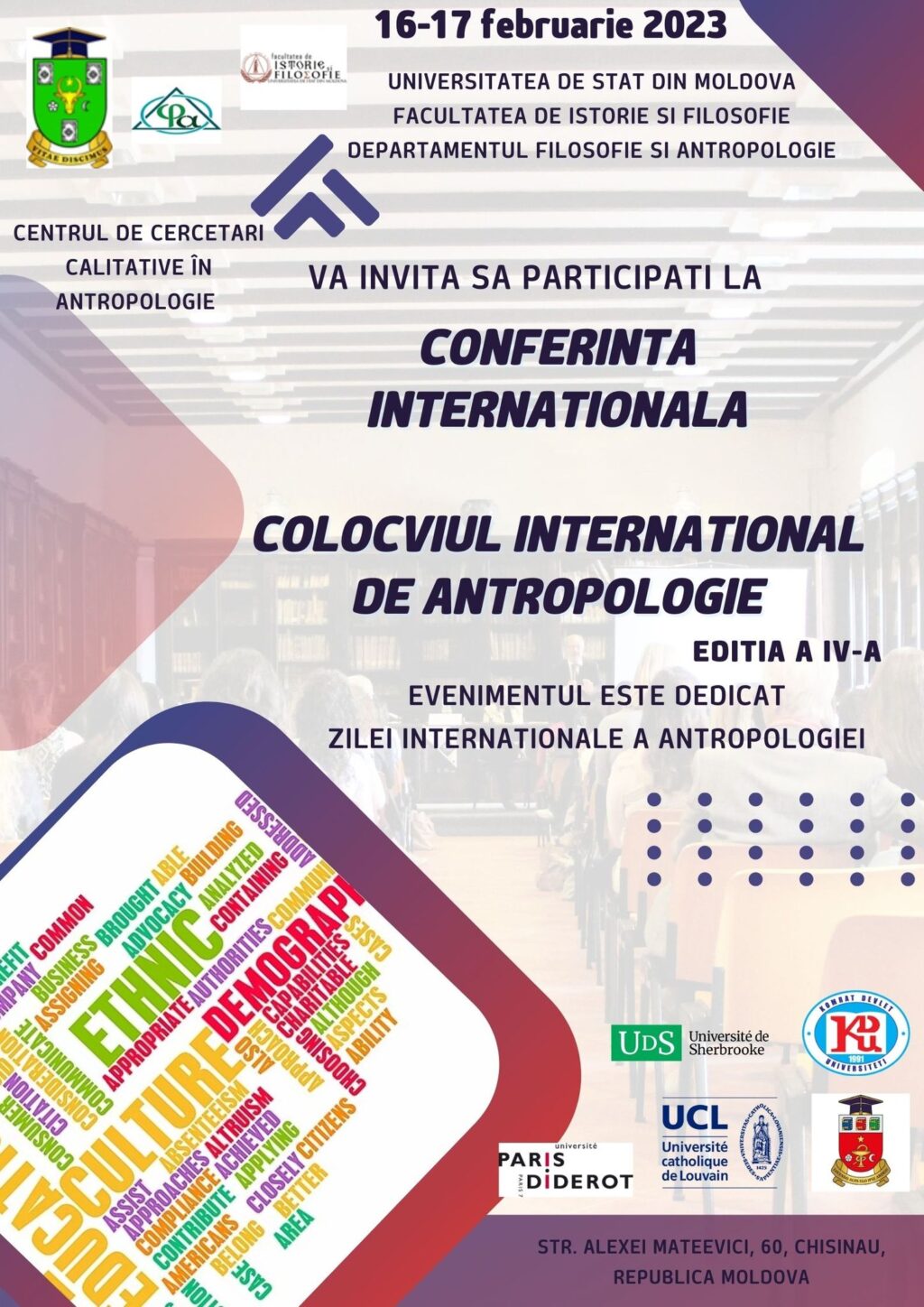 Apel de participare la Colocviul Internațional de Antropologie, ediția a IV-a