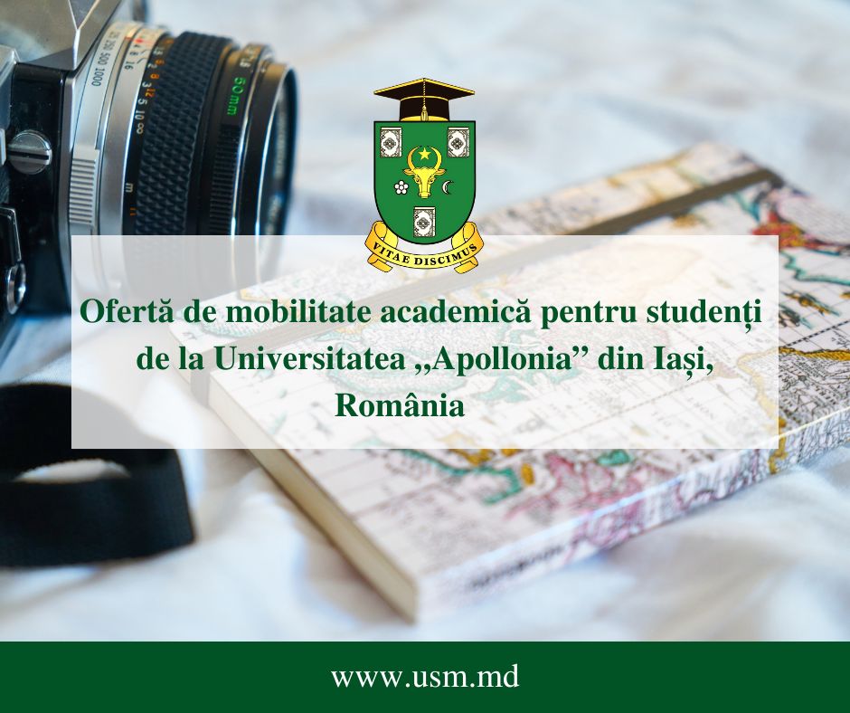 Ofertă de mobilitate academică pentru studenți de la Universitatea „Apollonia” din Iași, România