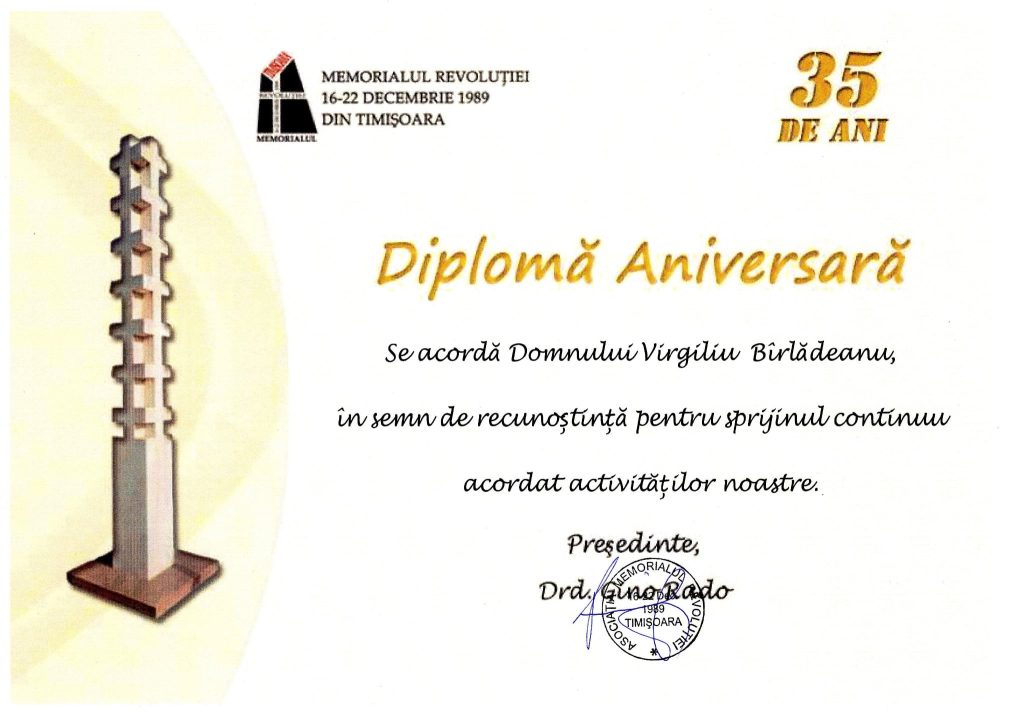 Institutul de Istorie al Universității de Stat din Moldova – premiat de Memorialul Revoluției din Timișoara