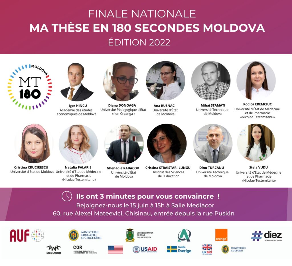 Finala concursului Național „Teza mea în 180 secunde” – găzduită de USM