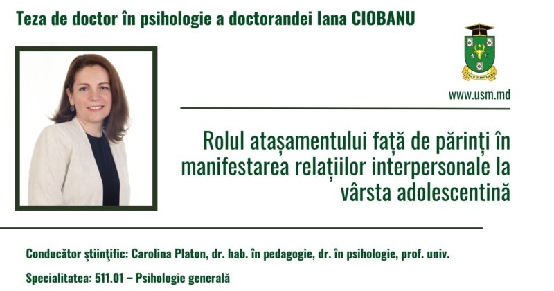 AVIZ privind susținerea tezei de doctor în psihologie