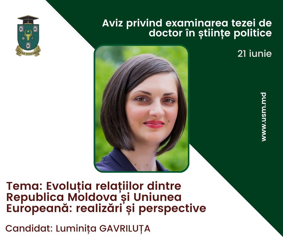 AVIZ PRIVIND EXAMINAREA TEZEI DE DOCTOR ÎN ȘTIINȚE POLITICE