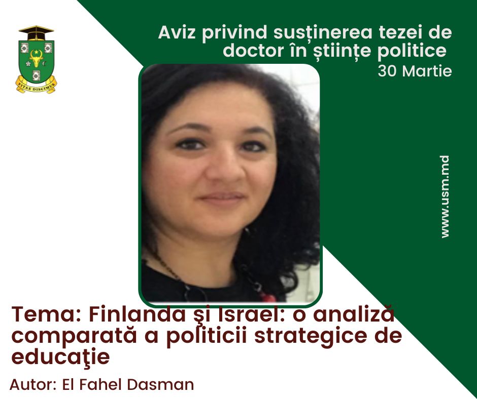 Aviz privind susținerea publică a tezei de doctor în științe politice
