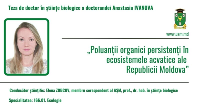 ANUNŢ privind susținerea tezei de doctor în științe biologice
