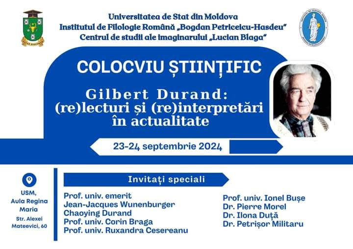 Institutul de Filologie Română „Bogdan Petriceicu-Hașdeu” invită la un colocviu dedicat operei lui Gilbert Durand