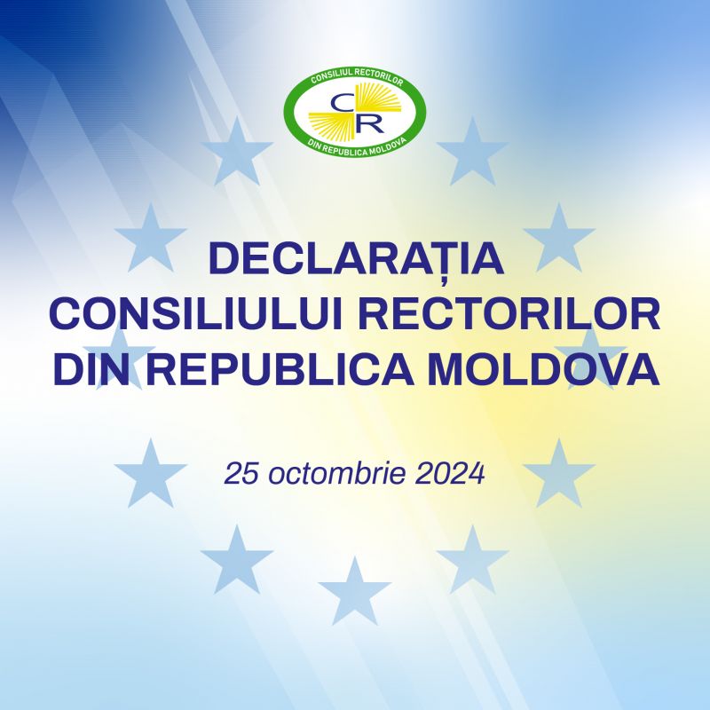 Declarația Consiliului Rectorilor din Republica Moldova privind susținerea parcursului European