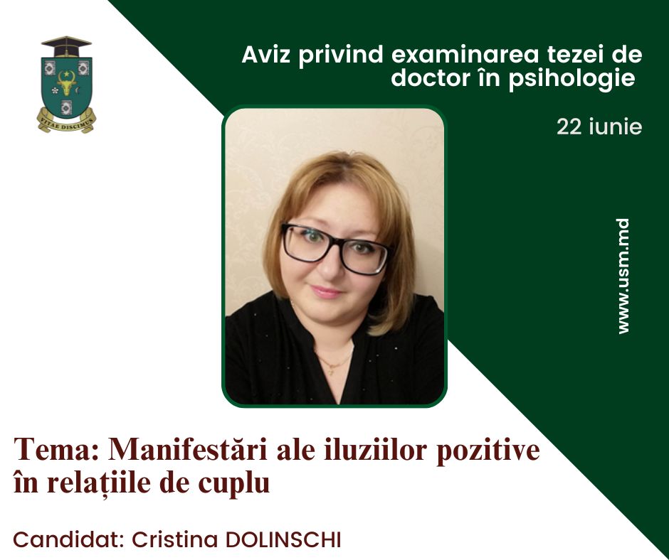 AVIZ PRIVIND EXAMINAREA TEZEI DE DOCTOR ÎN PSIHOLOGIE