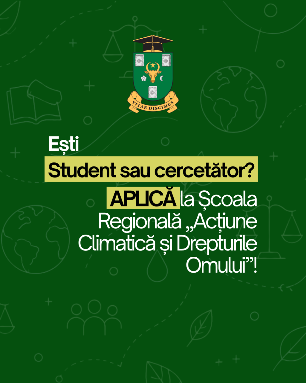 Apel de participare la Școala Regională „Acțiune Climatică și Drepturile Omului” l 12–17 octombrie 2026