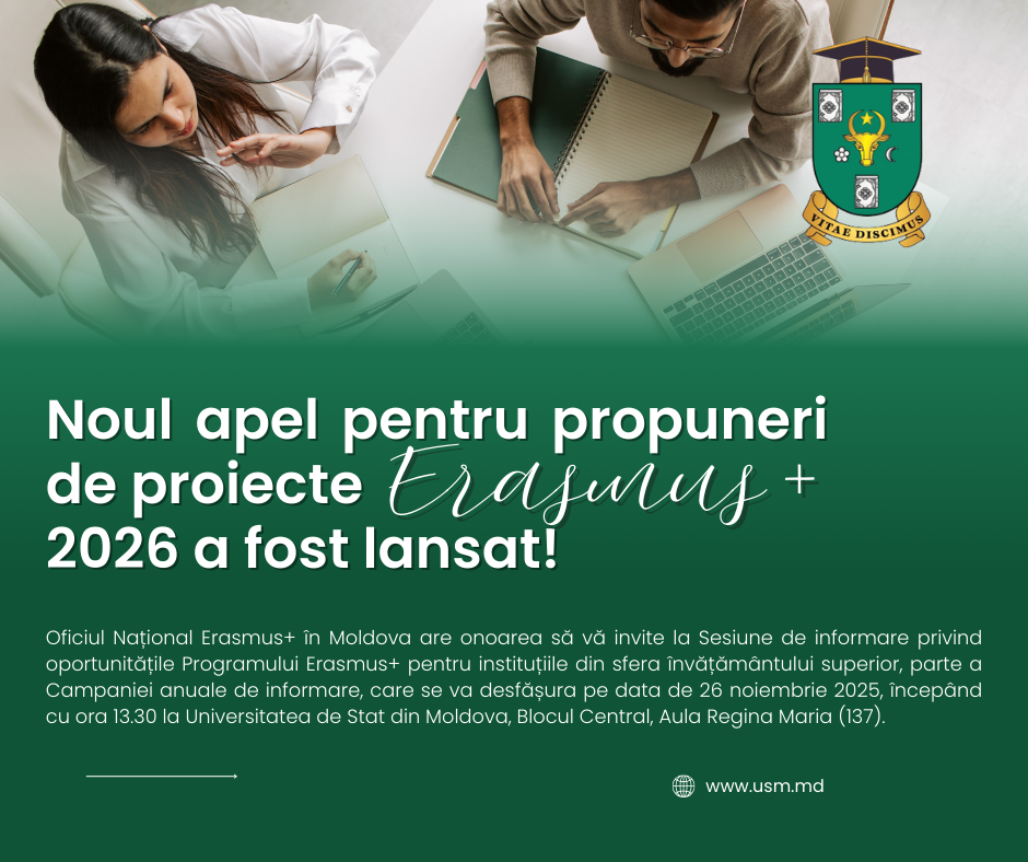 Sesiune de informare privind oportunitățile Programului Erasmus+