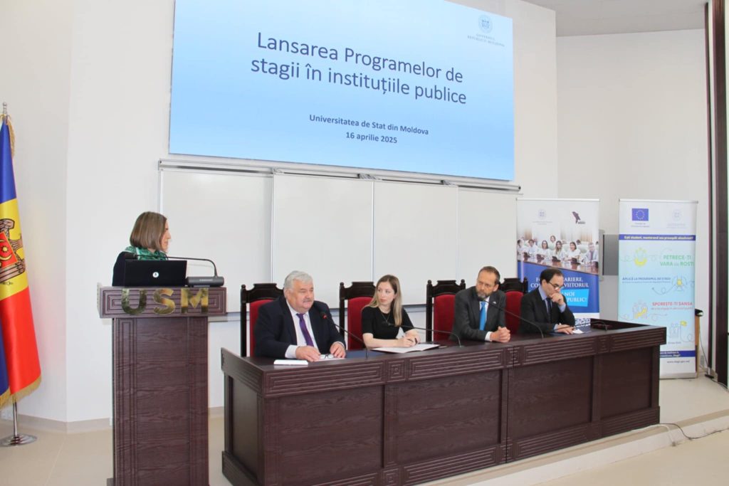 Uniunea Europeană și Guvernul Republicii Moldova lansează la USM Programul de Stagii pentru Studenți 2025
