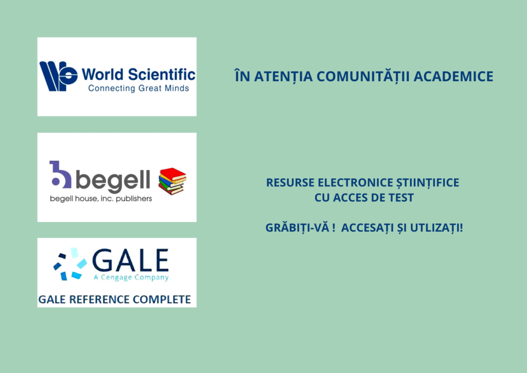 Biblioteca Centrală USM vă informează despre accesul de test la resurse internaționale științifice, negociat și oferit de Consorțiul Resurse Electronice pentru Moldova (REM)