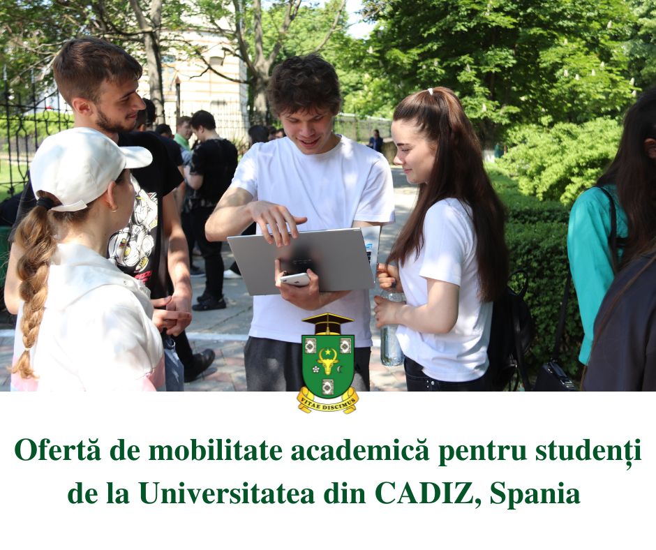 Ofertă de mobilitate academică pentru studenți de la Universitatea din CADIZ, Spania