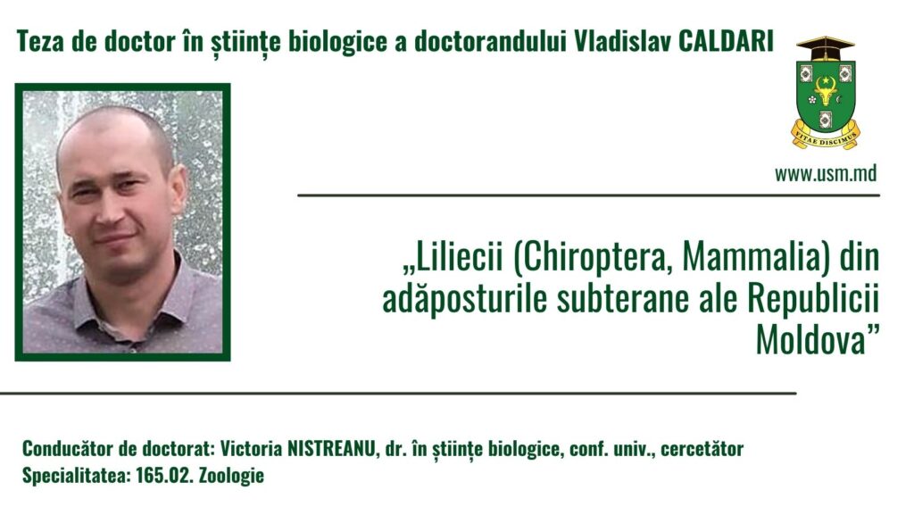 ANUNŢ privind susținerea tezei de doctor în științe biologice