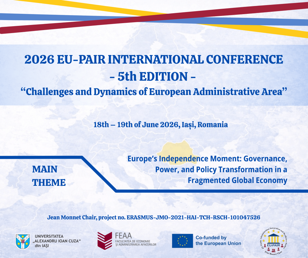 Reprezentanții Școlii de Administrație Publică a USM au participat la Conferința Internațională Anuală EU-PAIR 2026 (Iași, România)