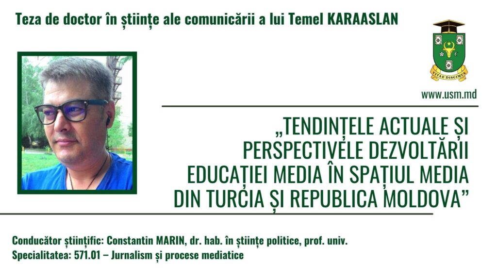 Anunț privind susținerea tezei de doctor în științe ale comunicării