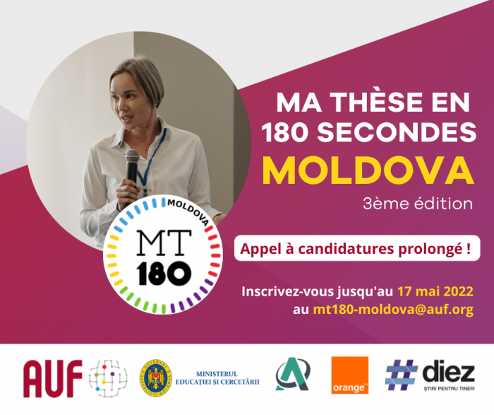 În atenția doctoranzilor și cercetătorilor vorbitori de limbă franceză! A demarat procedura de înscriere la concursul „Teza mea în 180 secunde”